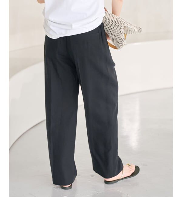 Spick and Span「《手洗い可》ハイブリッドリネンイージーパンツ」|スラックス|