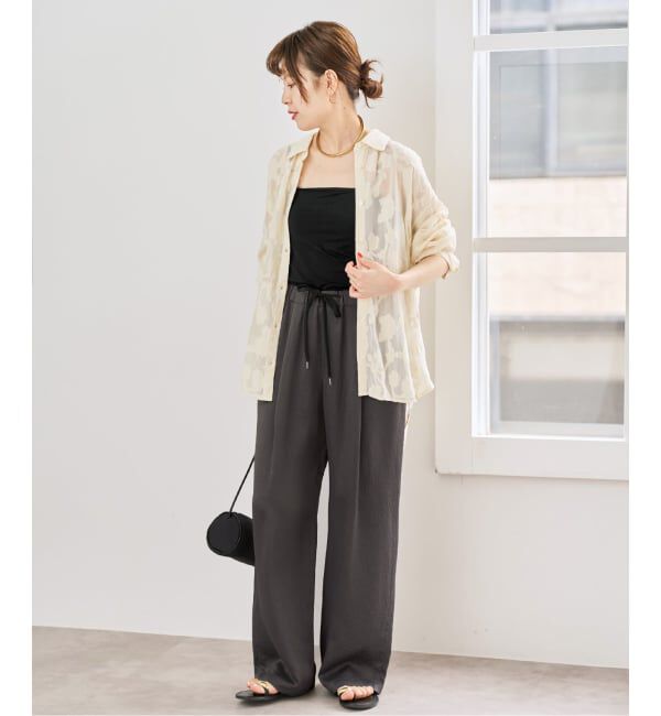 Spick and Span「HYU フラワージャガードシャツ」|シャツ・ブラウス|