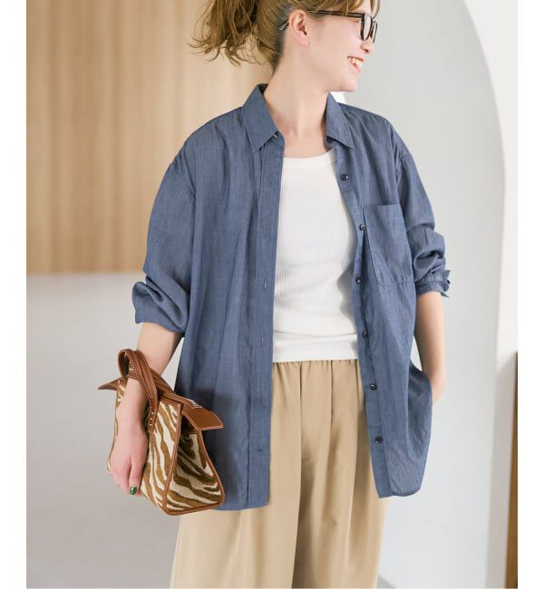 Spick and Span「2.25オンスシアーデニムシャツ」|シャツ・ブラウス|