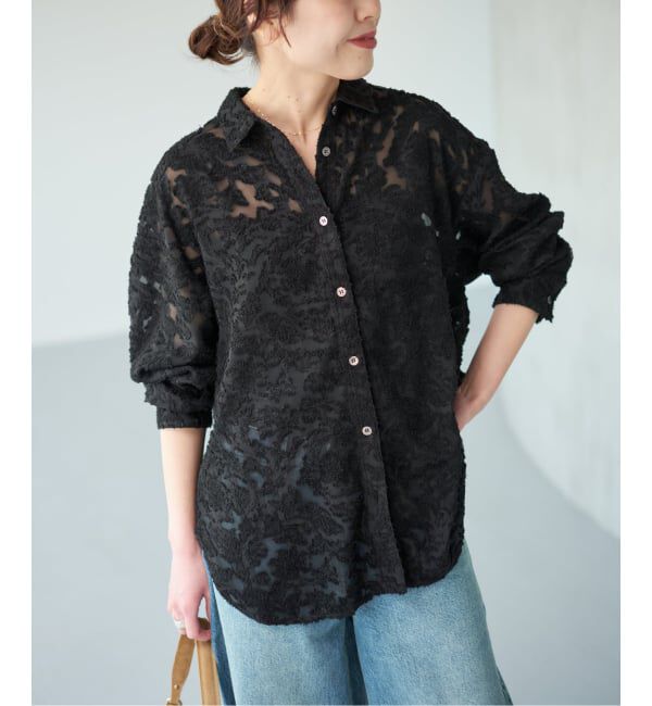 Spick and Span「《WEB限定 / 追加2》シアージャガードシャツ」|シャツ・ブラウス|