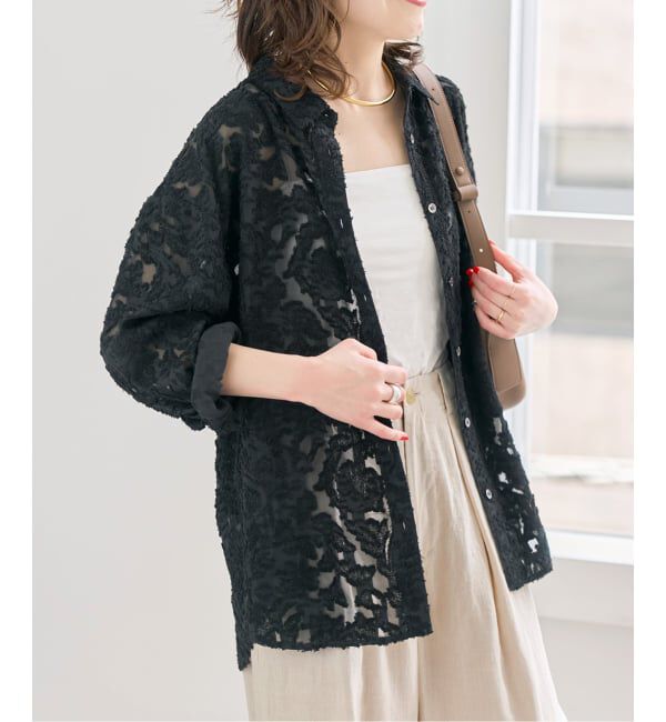Spick and Span「《WEB限定 / 追加2》シアージャガードシャツ」|シャツ・ブラウス|