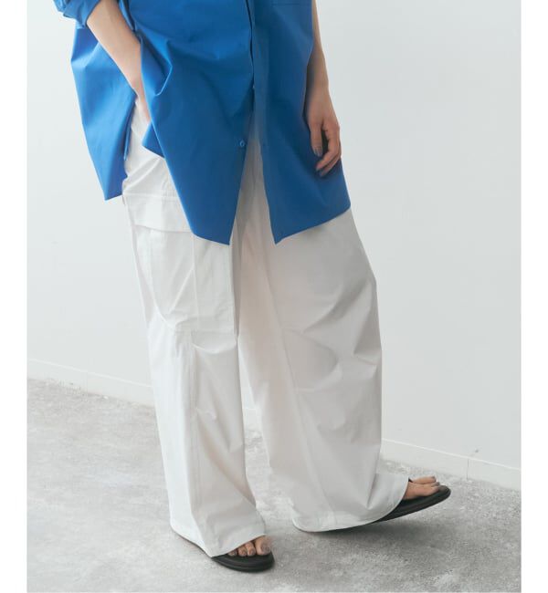Spick and Span「SHEN TANAKA*S パラシュートパンツ」|カーゴ|ホワイト