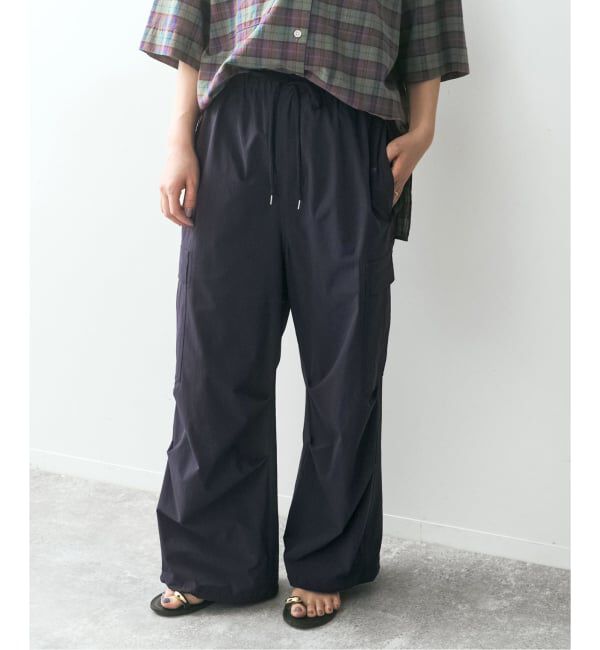 Spick and Span「SHEN TANAKA*S パラシュートパンツ」|カーゴ|ネイビー