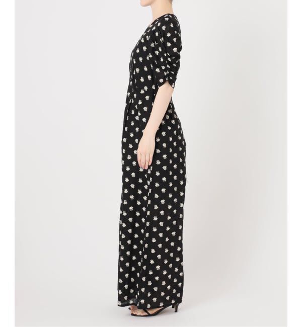 Spick and Span「《別注 / 予約》ne Quittez pas / ヌキテパ  Cotton Dobby Stripe Flower Print Al*」|オールインワン|