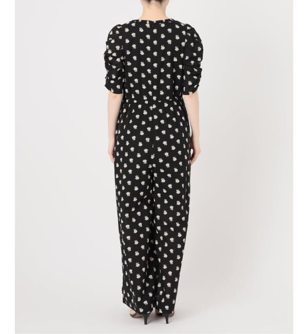 Spick and Span「《別注 / 予約》ne Quittez pas / ヌキテパ  Cotton Dobby Stripe Flower Print Al*」|オールインワン|
