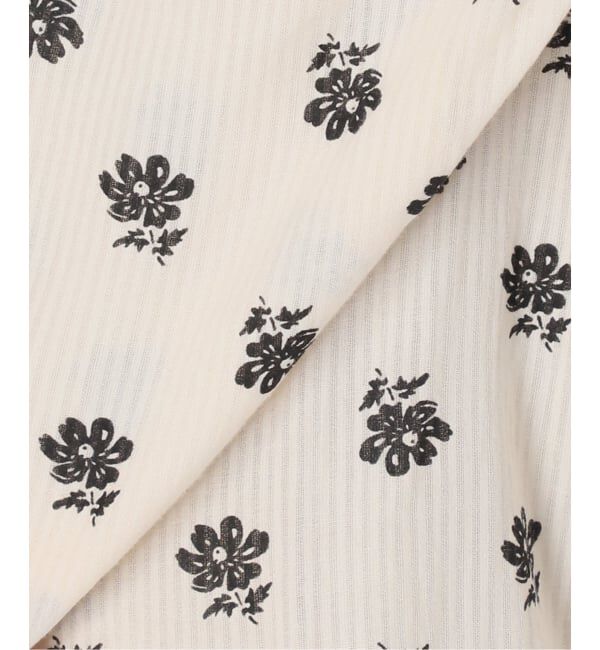 Spick and Span「《別注 / 予約》ne Quittez pas / ヌキテパ  Cotton Dobby Stripe Flower Print Al*」|オールインワン|