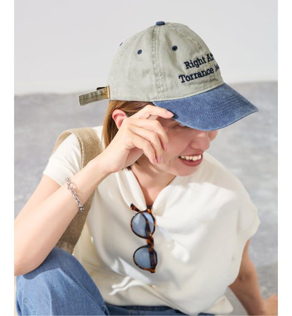 FRAMeWORK「AMERICAN LOCALS SOUVENIR Baseball Cap fr(ベージュ)」|キャップ・キャスケット|