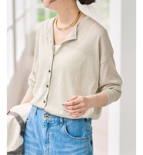 Spick and Span「ウォッシャブルシアークルーカーディガン」|カーディガン|