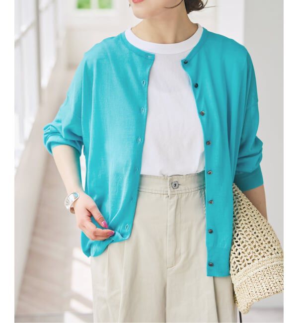 Spick and Span「ウォッシャブルシアークルーカーディガン」|カーディガン|