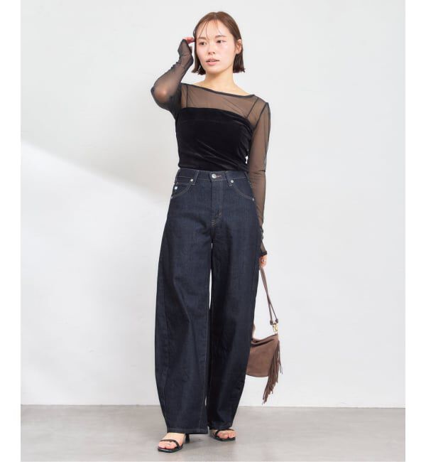 U by SPICK&SPAN「《追加》SOMETHING / サムシング HANA CURVE TAPERED 2」|デニム|