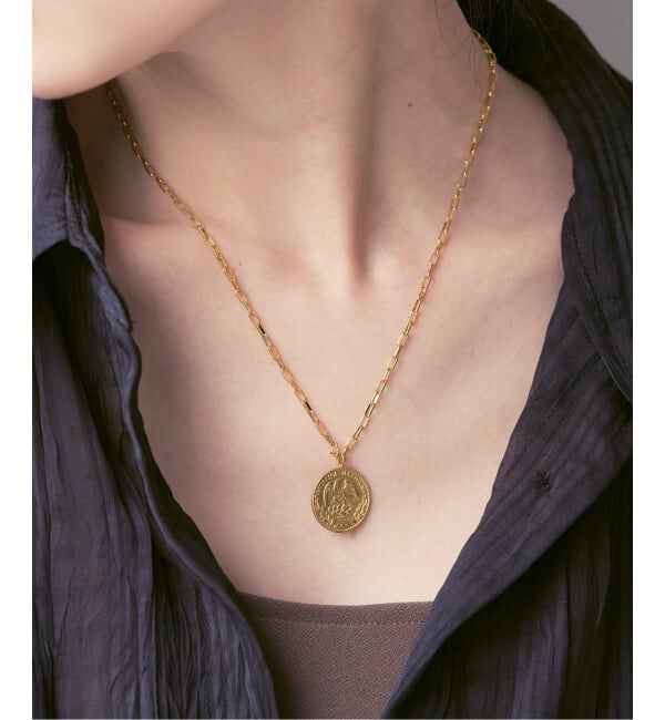 NOBLE「chibi jewels/チビジュエルズ mini rectangle chain Mex Coin necklace」|ネックレス|
