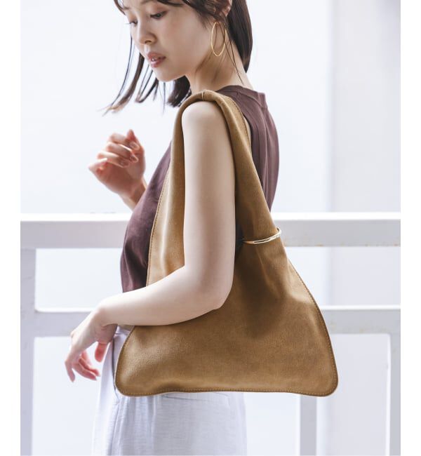 NOBLE「《NOBLE別注》AULENTTI/オウレンティ スウェードワンハンドルBAG」|ショルダー・メッセンジャー|ベージュ