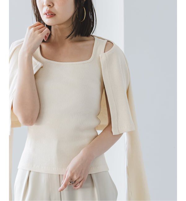 NOBLE「《アンサンブル対応》MAISON CORNICHON/メゾン コルニション Square Tank TOP」|タンクトップ|