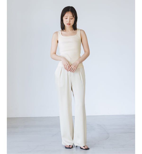 NOBLE「《アンサンブル対応》MAISON CORNICHON/メゾン コルニション Square Tank TOP」|タンクトップ|