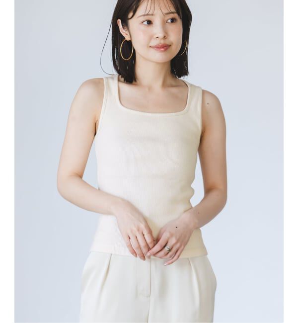 NOBLE「《アンサンブル対応》MAISON CORNICHON/メゾン コルニション Square Tank TOP」|タンクトップ|