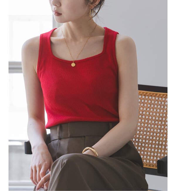 NOBLE「《アンサンブル対応》MAISON CORNICHON/メゾン コルニション Square Tank TOP」|タンクトップ|