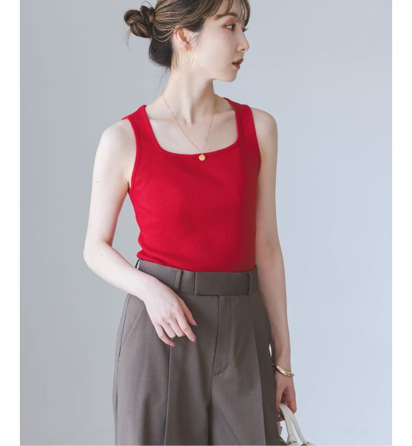NOBLE「《アンサンブル対応》MAISON CORNICHON/メゾン コルニション Square Tank TOP」|タンクトップ|