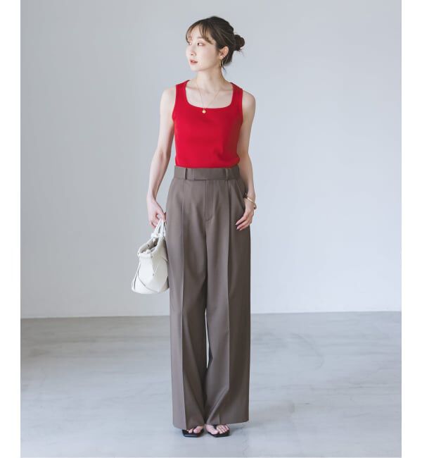 NOBLE「《アンサンブル対応》MAISON CORNICHON/メゾン コルニション Square Tank TOP」|タンクトップ|