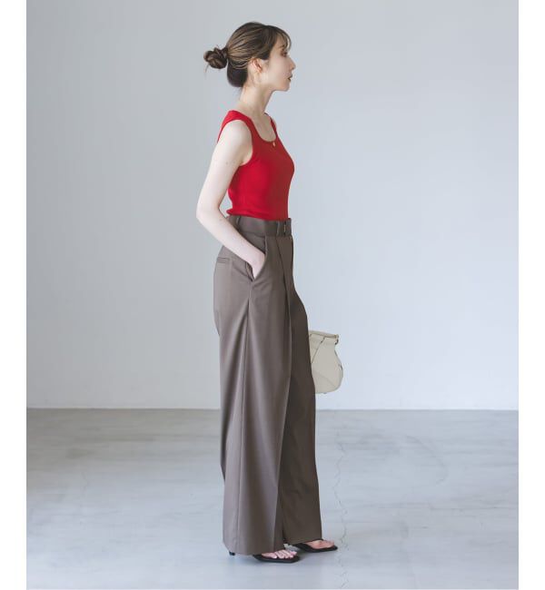 NOBLE「《アンサンブル対応》MAISON CORNICHON/メゾン コルニション Square Tank TOP」|タンクトップ|