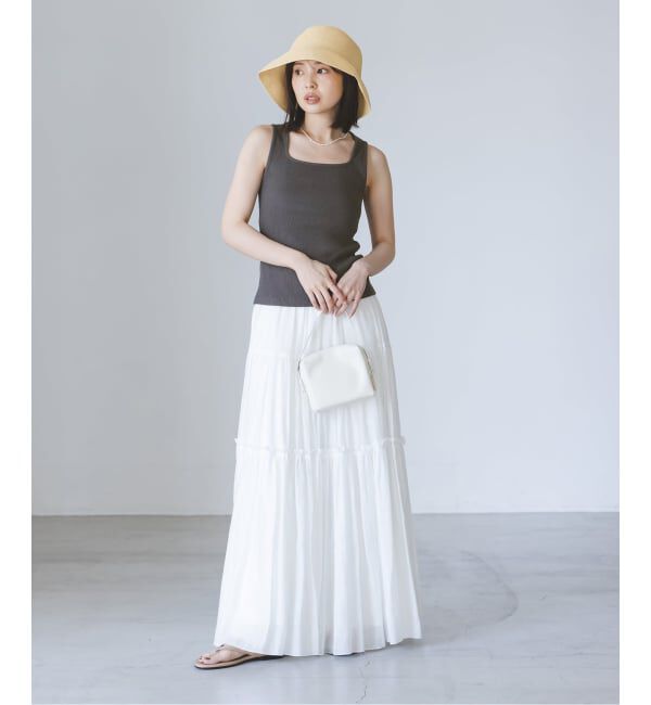 NOBLE「《アンサンブル対応》MAISON CORNICHON/メゾン コルニション Square Tank TOP」|タンクトップ|