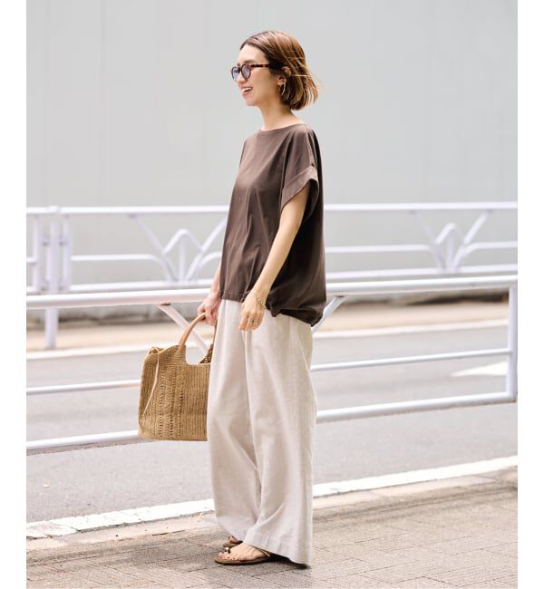 FRAMeWORK「≪予約≫ボートネック裾ドロストプルオーバー」|Tシャツ・カットソー|