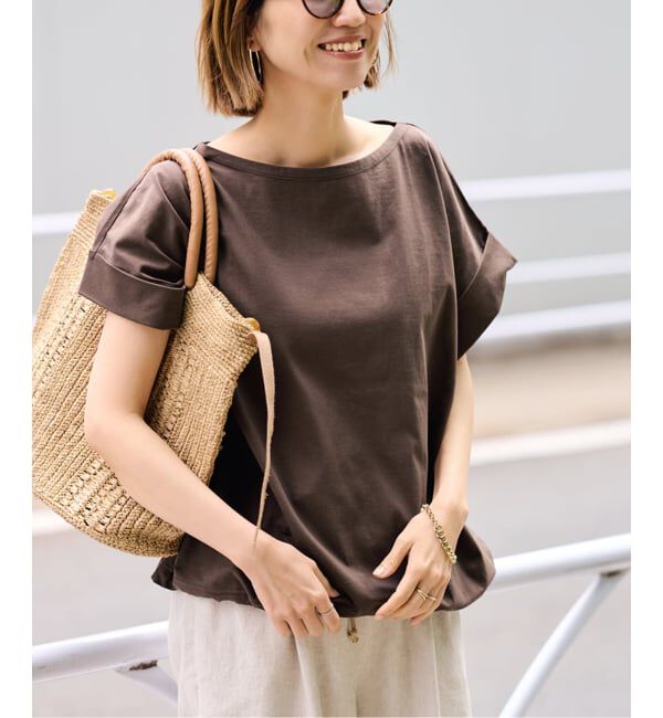 FRAMeWORK「≪予約≫ボートネック裾ドロストプルオーバー」|Tシャツ・カットソー|