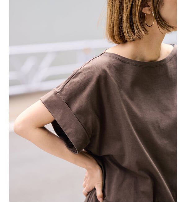 FRAMeWORK「≪予約≫ボートネック裾ドロストプルオーバー」|Tシャツ・カットソー|ブラウン