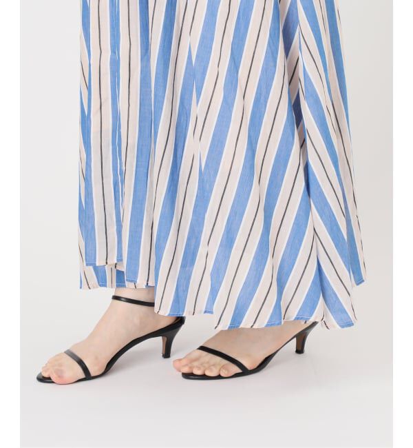 Spick and Span「《WEB限定 / 追加予約》ne Quittez pas Cotton Voile Stripe Waist Gather Dress」|ワンピース|