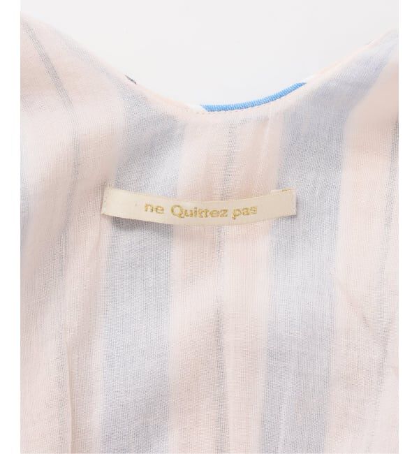 Spick and Span「《WEB限定 / 追加予約》ne Quittez pas Cotton Voile Stripe Waist Gather Dress」|ワンピース|