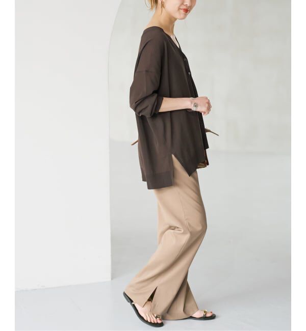 Spick and Span「《追加予約》ICE FINE Vネックカーディガン」|カーディガン|