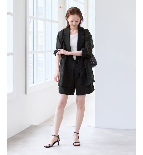 U by SPICK&SPAN「《追加2》シアーオーバージャケット」|テーラードジャケット|