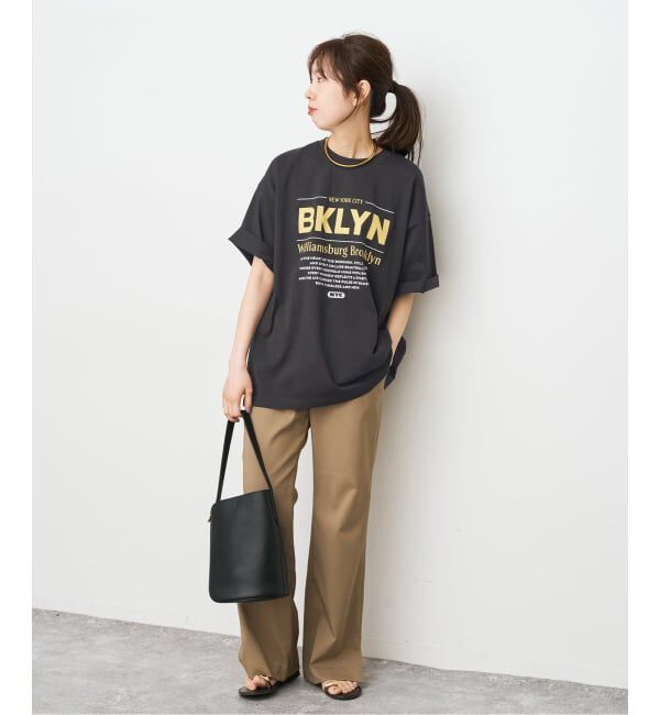 Spick and Span「《WEB限定 / 追加2予約》ロゴオーバーTシャツ」|Tシャツ・カットソー|
