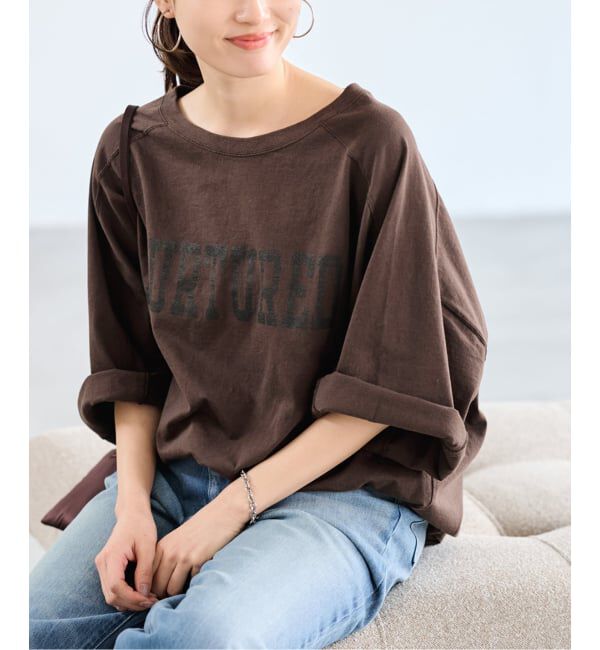 FRAMeWORK「≪WEB限定 / 追加予約≫ハーフスリーブロゴTEE 3」|Tシャツ・カットソー|ブラウン