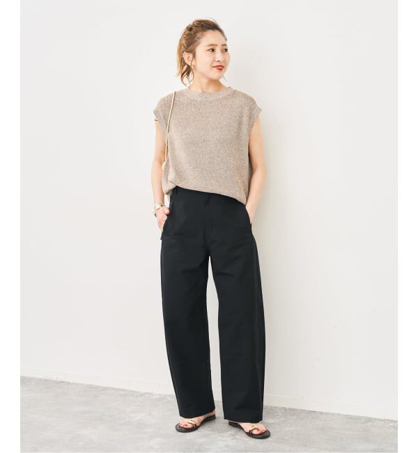 Spick and Span「《予約》ライトコットンバレルレッグパンツ」|その他|
