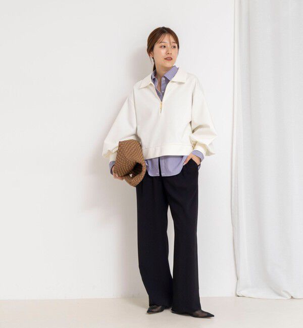 NOLLEY'S「《セットアップ対応》ウォッシャブルストレッチジョーゼットイージーワイドパンツ」|その他|