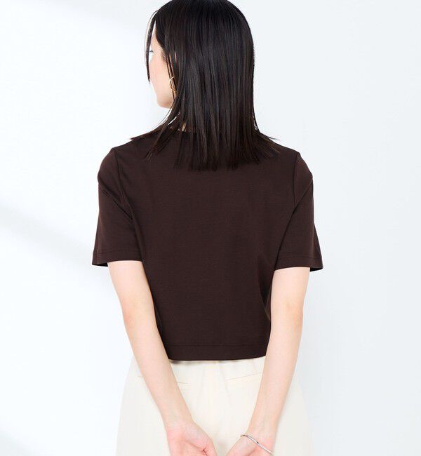 NOLLEY'S sophi「《手洗い可能》W&Wショート丈ロゴTシャツ」|Tシャツ・カットソー|