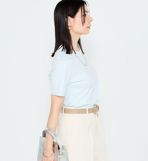 NOLLEY'S sophi「《手洗い可能》W&Wベイシック丈Tシャツ」|Tシャツ・カットソー|