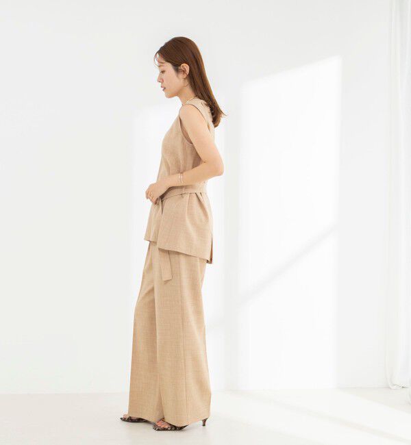 NOLLEY'S「《セットアップ対応》ウォッシャブルリネンライク2タックパンツ」|その他|