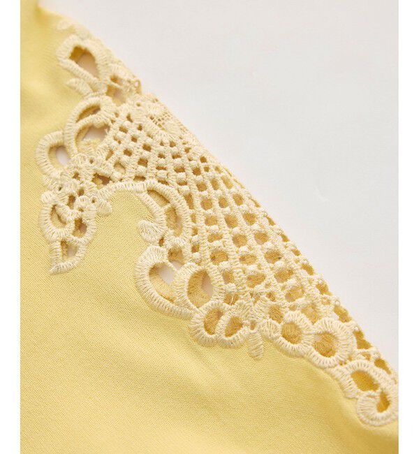 Rope&rsquo;Picnic「八方映えニット 袖レースニットプルオーバー/UVカット・接触冷感・イージーケア」|ニット・セーター|
