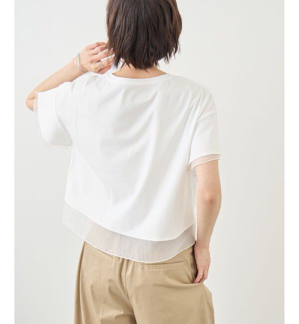 Rope&rsquo;Picnic「70シルケットシアードッキングトップス/着丈が選べる・UVカット・接触冷感」|Tシャツ・カットソー|