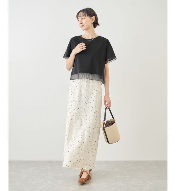 Rope&rsquo;Picnic「70シルケットシアードッキングトップス/着丈が選べる・UVカット・接触冷感」|Tシャツ・カットソー|