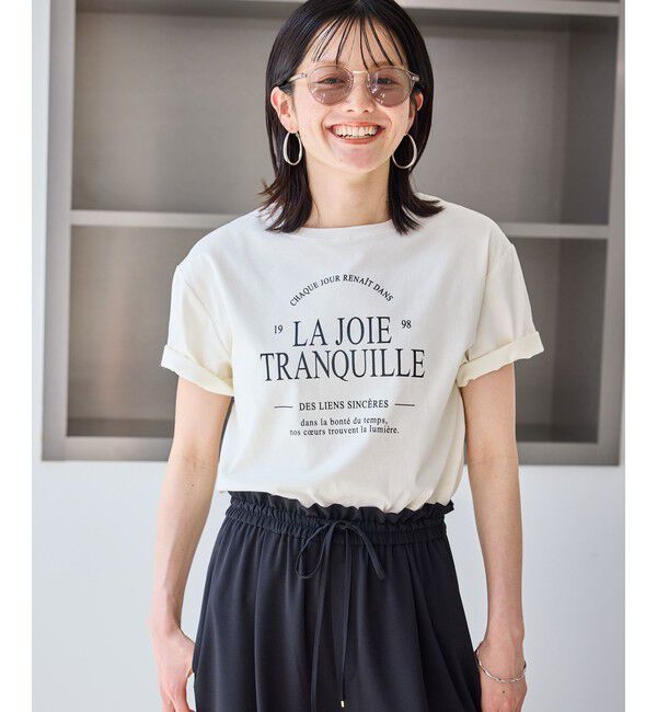 Rope&rsquo;Picnic「オーバーサイズロゴプリントTシャツ/UVカット・接触冷感・汗染み防止」|Tシャツ・カットソー|