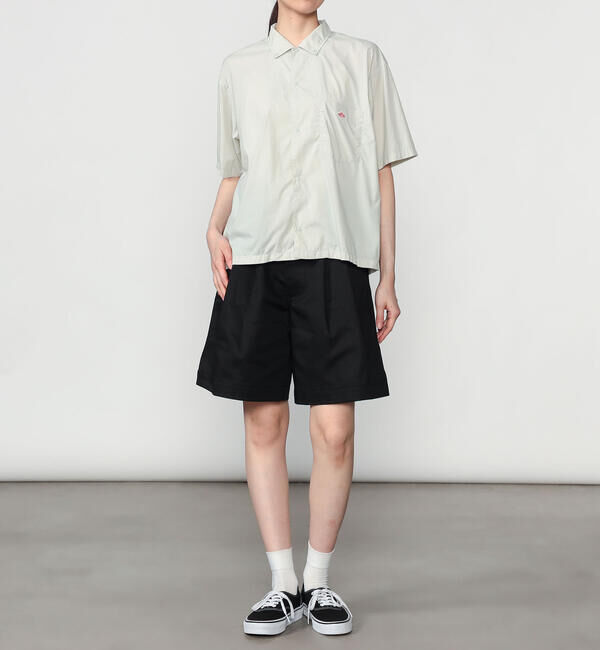 DANTON「DANTON |〈別注〉ナイロンタイプライター プランサーボタンダウン半袖シャツ WOMEN」|シャツ・ブラウス|
