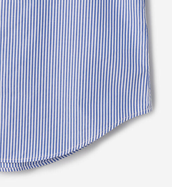 GYMPHLEX「Gymphlex | コットン フレンチスリーブシャツ STRIPE WOMEN」|シャツ・ブラウス|