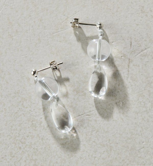  「【PAPILLONNER/パピヨネ】クリアドロップピアス」|ピアス|