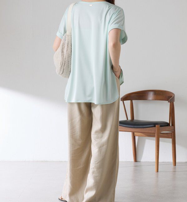  「ストレッチサテンTシャツ」|Tシャツ・カットソー|