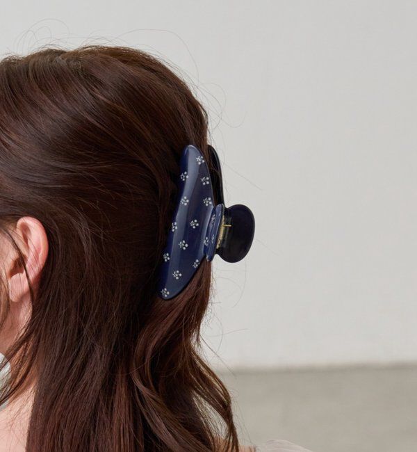  「【fiw.】フラワーヘアクリップ」|その他|ネイビー