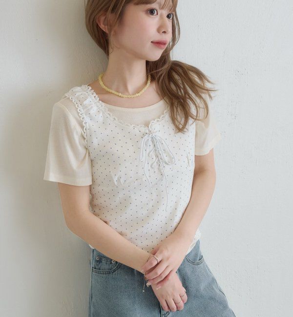  「ドットタンクレイヤードTee」|Tシャツ・カットソー|