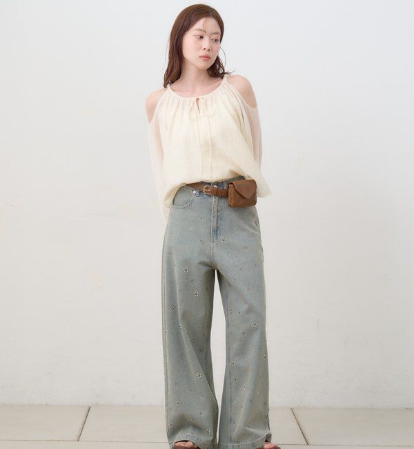  「【WEB先行/S.Lサイズ展開】カットアウトブラウス」|シャツ・ブラウス|