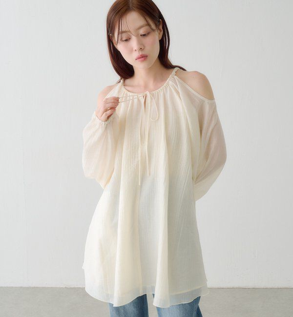  「【WEB先行/S.Lサイズ展開】カットアウトブラウス」|シャツ・ブラウス|